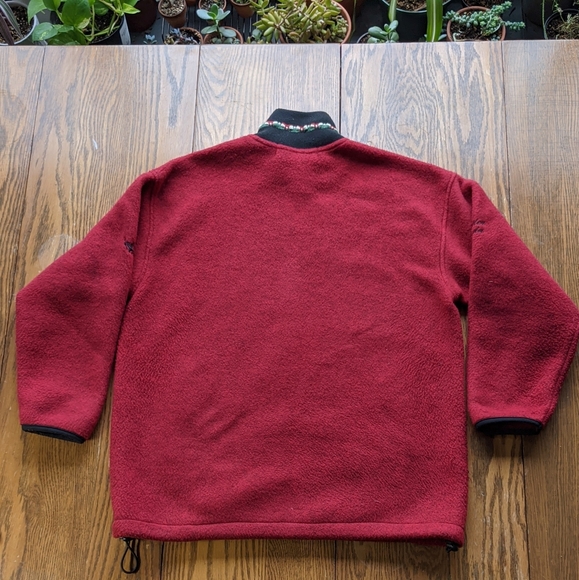 Retro Embroidered Fleece zip up  Ski Cabin Apres, boot vintage poles details - Picture 8 of 12